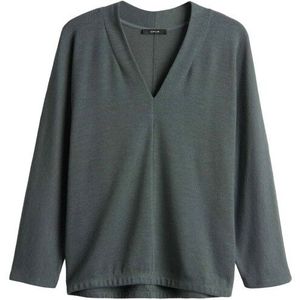 Opus - Top - Donker Groen - Korte Mouw