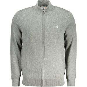 Timberland - Cardigan - Grijs - 100% Biologisch Katoen - Lange Mouwen - Ritssluiting