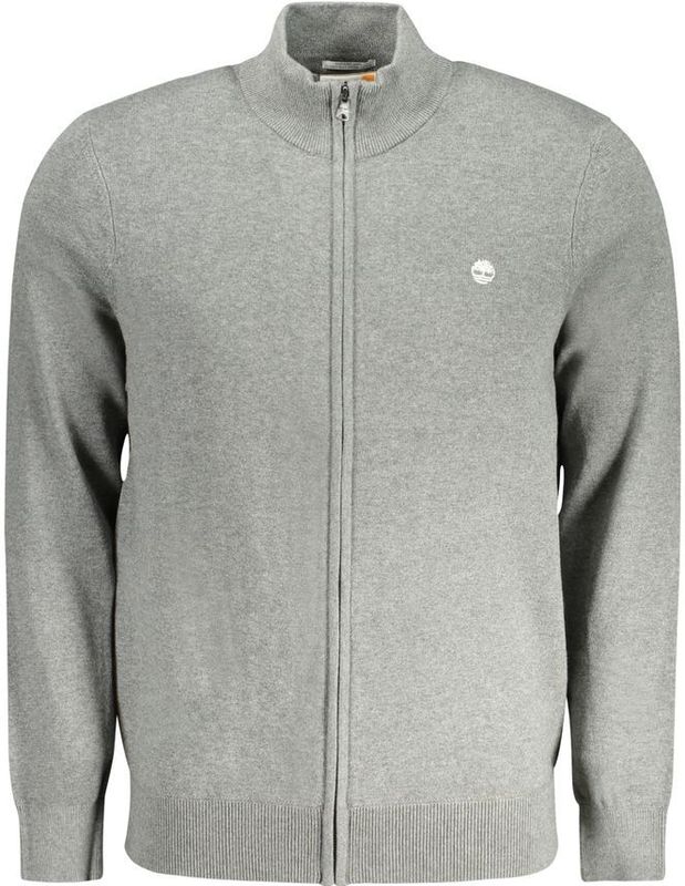 Timberland - Cardigan - Grijs - 100% Biologisch Katoen - Lange Mouwen - Ritssluiting