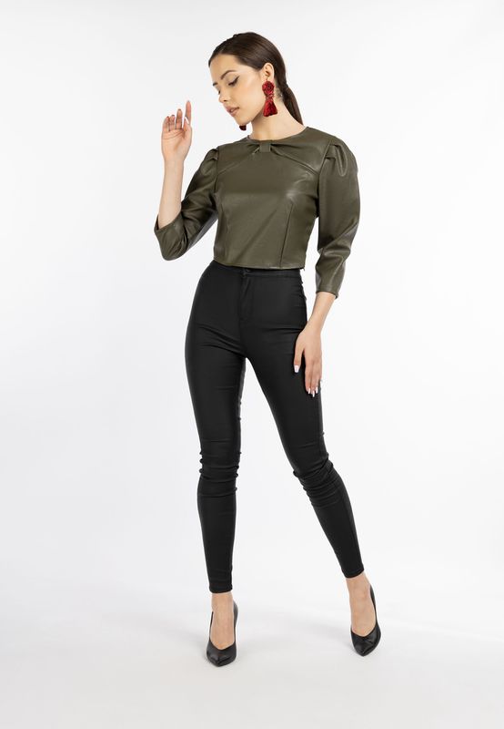 faina Blouse  donkergroen