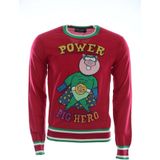 Dolce & Gabbana Rode Wol Zijden Varken van het Jaar Trui voor heren