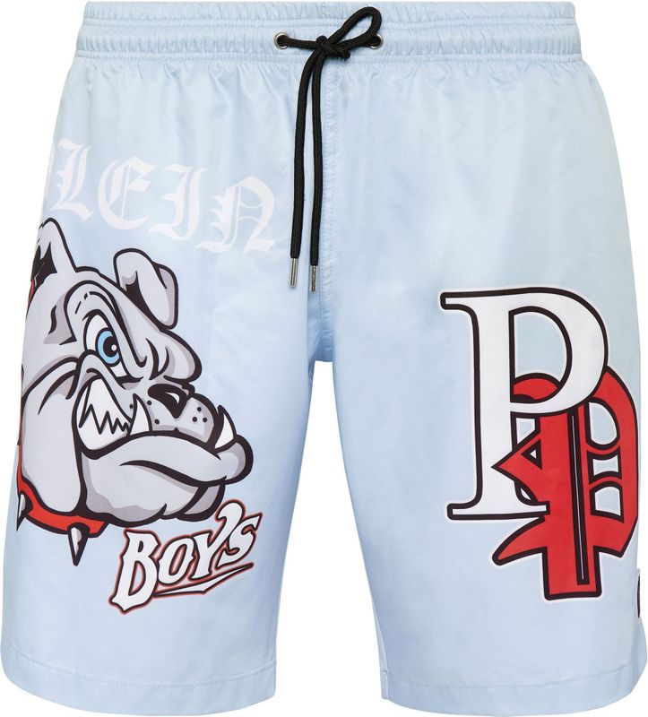 Philipp Plein - Swim Trunks Bulldogs - Badmode - Zwart - Polyester