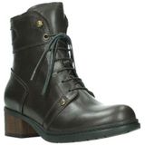 Wolky - 1260 Red Deer - Enkellaarsjes - Rood - Leder - Uitneembaar Voetbed