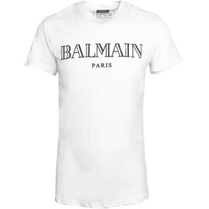 Balmain - Logo Print - T-shirt - Wit