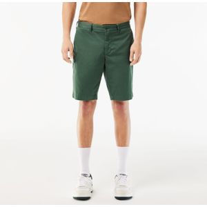 Lacoste - FH2647 - Korte Broek - Groen - Slim Fit Stretch Katoenen Bermuda
