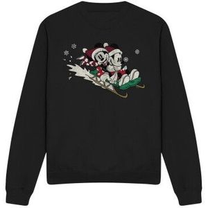 Disney Unisex adult sleeën voor kerstmis mickey & minnie mouse sweatshirt