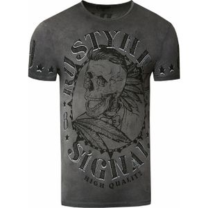 Rusty Neal - T-shirt - Met Schedelprint - Heren - Normale Pasvorm - 100% Katoen