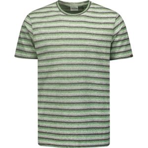 No Excess T-shirt korte mouw ronde hals met streep green