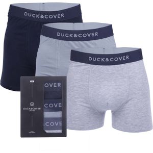 Duck and Cover - Sagnet - Boxershorts - Navy - Grijs - 3 Pack