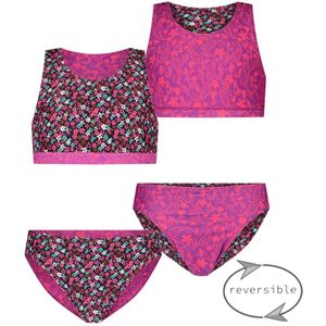 Just Beach Meisjes bikini reversibel bloemen