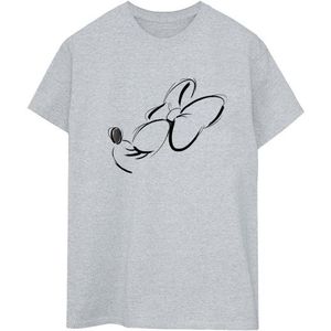 Li-cense Disney dames minnie mouse neus omhoog katoenen boyfriend t-shirt