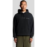 Lyle & Scott - Script Brushback Fleece Hoodie - Marineblauw