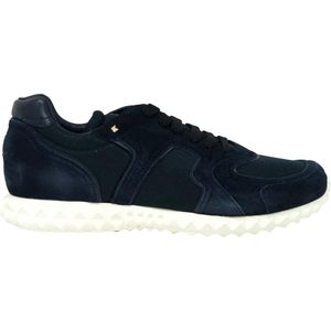 Valentino Garavani - Sneakers - Marineblauw - Laag Uitgesneden - Suède