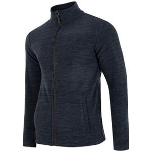 4F - Heren - Melange Fleece Jas - 100% Polyester - Hoog-Neck