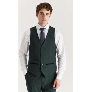 Heren - Groen - Prince of Wales - Formeel Gilet