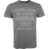 TOP GUN - Shirt - Donkergrijs/Wit - Jersey - Ronde Hals