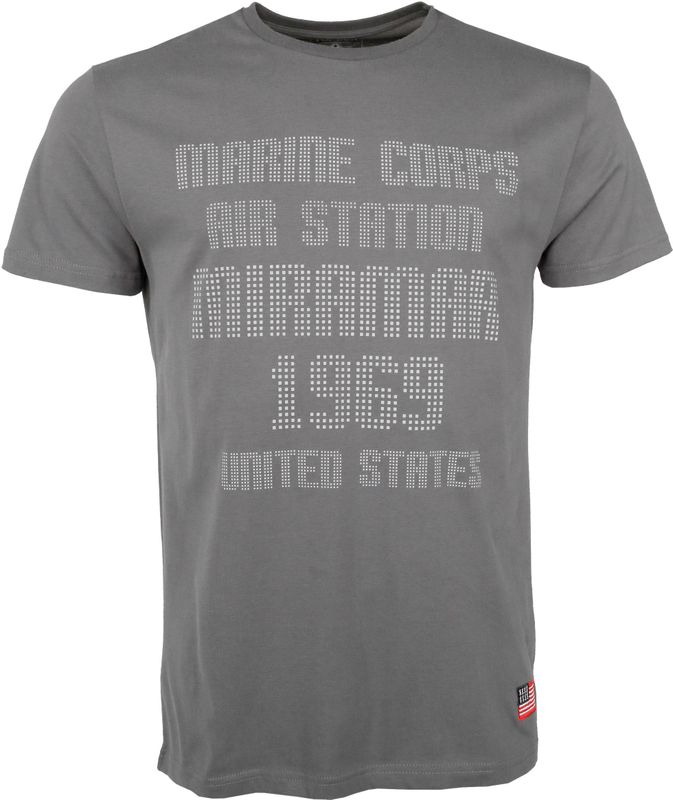 TOP GUN - Shirt - Donkergrijs/Wit - Jersey - Ronde Hals