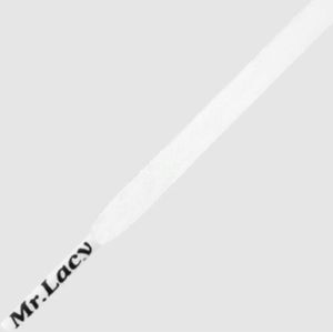 Mr. Lacy - Waxies - Plat - Wit - 90 cm - Veters
