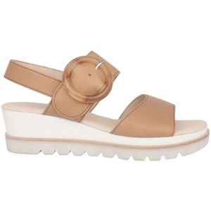 Gabor - 44.645.24 - Dames Sandaal - Bruin - Leer - Hakhoogte 3 cm