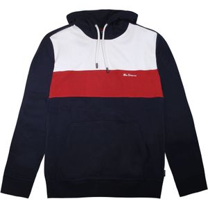 Ben Sherman - Gestreepte Hoody - Navy - Heren - Pullover Trui
