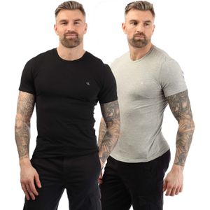 Calvin Klein - CK ONE - T-shirts - Zwart en Grijs Melange - 2-pack - Heren