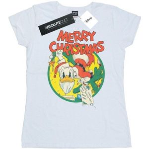Li-cense Disney dames donald duck vrolijk kerstmis katoenen t-shirt