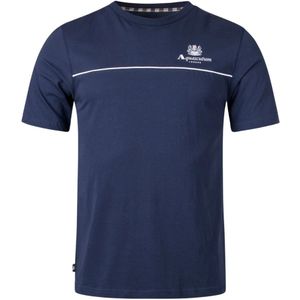 Aquascutum - Active Piping Design - T-shirt - Marineblauw