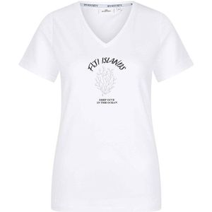 HV Society - hvsmeredith - Top - Regular Fit - Katoenen Jersey - Korte Mouw - V-hals