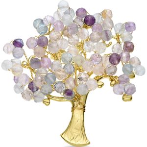 Luxenter - Sereli - Broche - 18K Geel Goud - Fluoriet