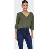 Jacqueline de Yong Jdysay 3/4 v-neck top wvn dia