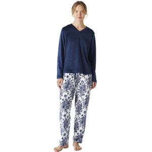 Winterpyjama lange mouw fluweel JJB4 vrouwen