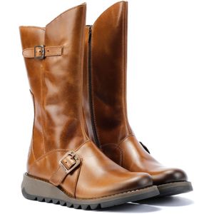 Fly London Mes 2 Leder Dames Camel Laarzen