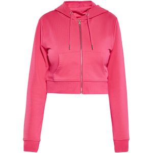Mymo - Hoodie - Roze - Dames - Cropped met Rits