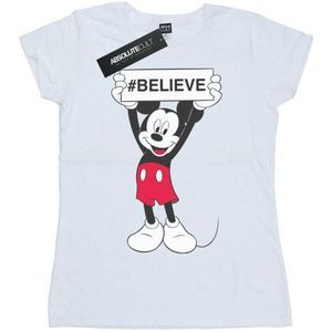 Li-cense Disney dames mickey mousebelieve katoenen t-shirt