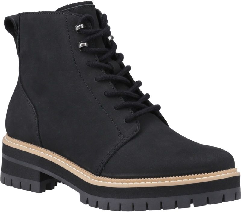 Veterlaarsjes - Wylder - Zwart - Leer/Suède - Ronde Neus - Blokhak