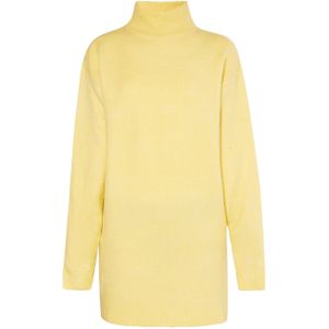 Mymo - Gebreide Jurk - Lichtgeel