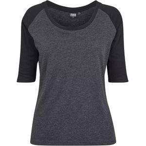 Urban Classics Dames contrast raglan 3/4 mouw top