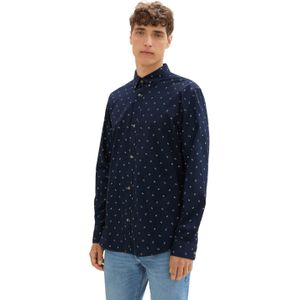 Tom Tailor Fitted printed poplin shirt