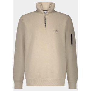 Bos Bright Blue Supply & co. half zip halvar halfzip sweat sco25312ha73/190 pebble