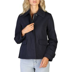 Geox - Dames Jas - Blauw - Polyester - Knoop- en Ritssluiting