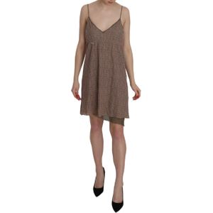 PINK MEMORIES Katoenen Groene Spaghetti Band A-lijn Mini Jurk