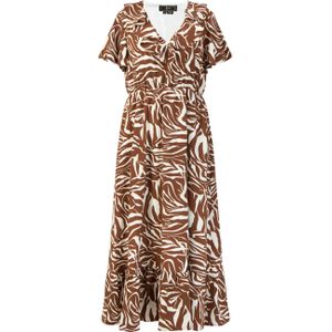faina Jurk  bruin / wit