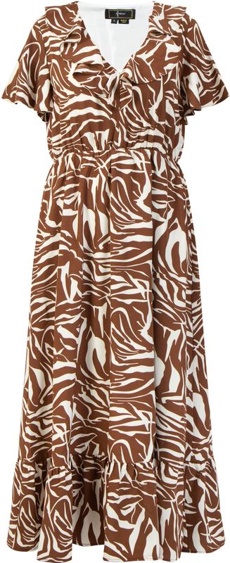 faina Jurk  bruin / wit