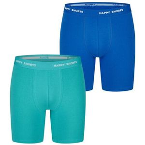 Happy Shorts - Retro Boxer - Neon - 2er-Pack - Long Boxershorts