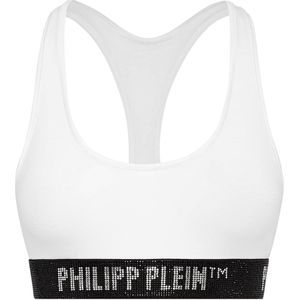 Philipp Plein - Sportbeha - Wit - Stretch-jersey