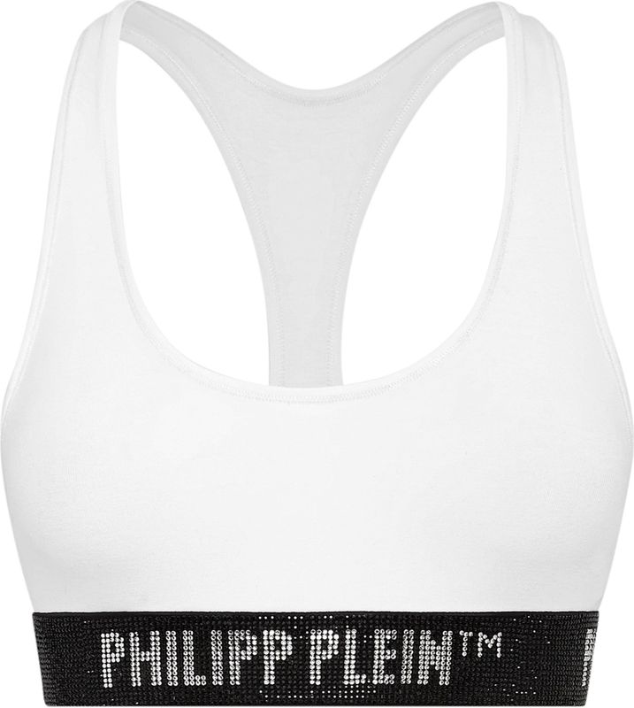Philipp Plein - Sportbeha - Wit - Stretch-jersey