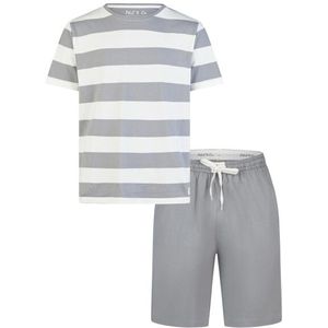 Phil & Co - Korte Pyjama Set - Grijs Gestreept - Heren