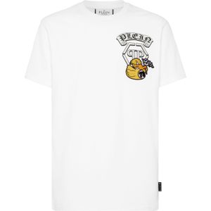Philipp Plein - T-shirt - Wit - Round Neck SS Gothic Duck - Katoen