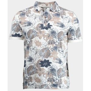 Bos Bright Blue Polo korte mouw polo print 2822425/801 porcellana