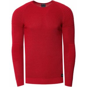 Rusty Neal - Fijngebreide Biker Trui - Ronde Hals - Slanke Pasvorm